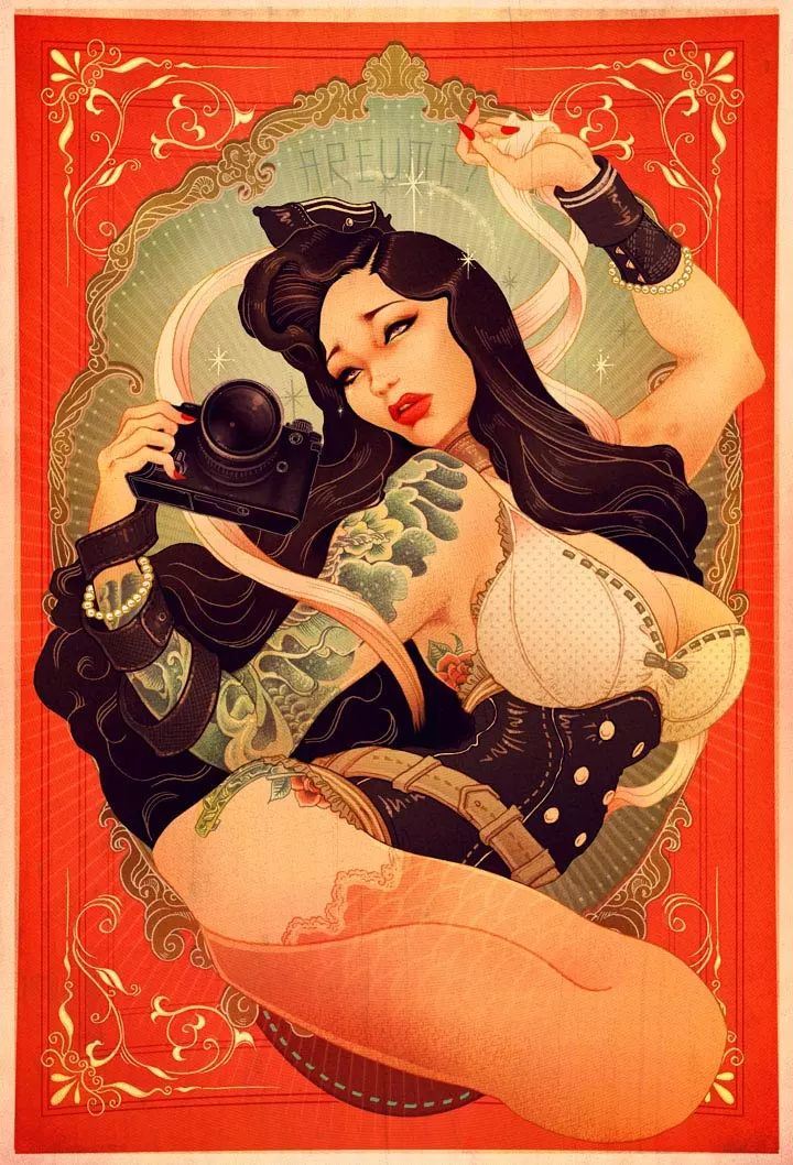 洋溢著肉欲的插畫：日本畫家筆下的東方美感！