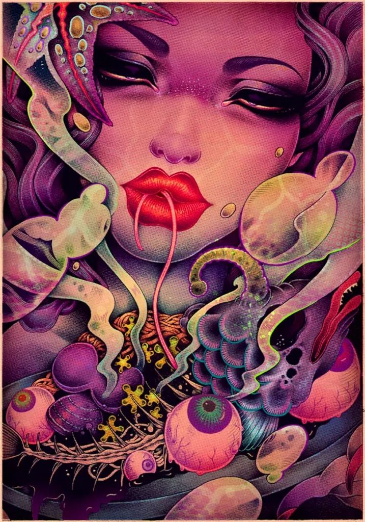 洋溢著肉欲的插畫：日本畫家筆下的東方美感！