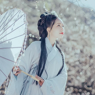 珠簾傘文藝女生頭像，唯美古風(fēng)真人頭像