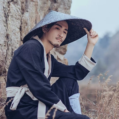 霸氣帶斗笠男生頭像，唯美古風(fēng)真人頭像