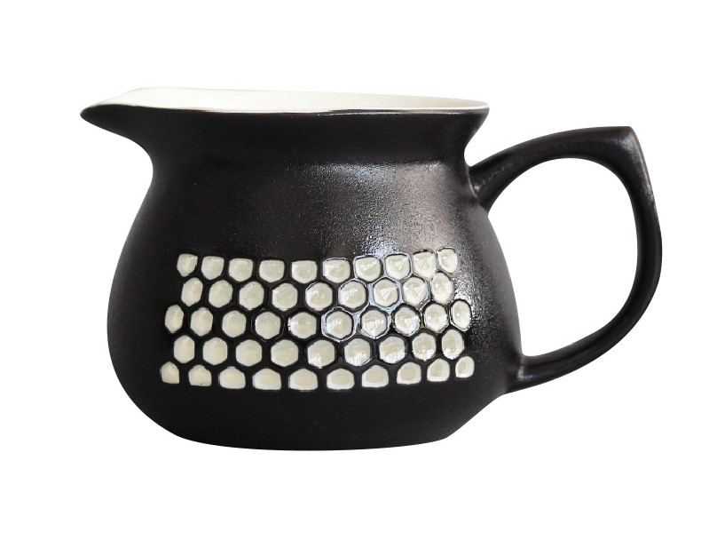 黑白蜂巢茶海，簡(jiǎn)約粗陶功夫茶具
