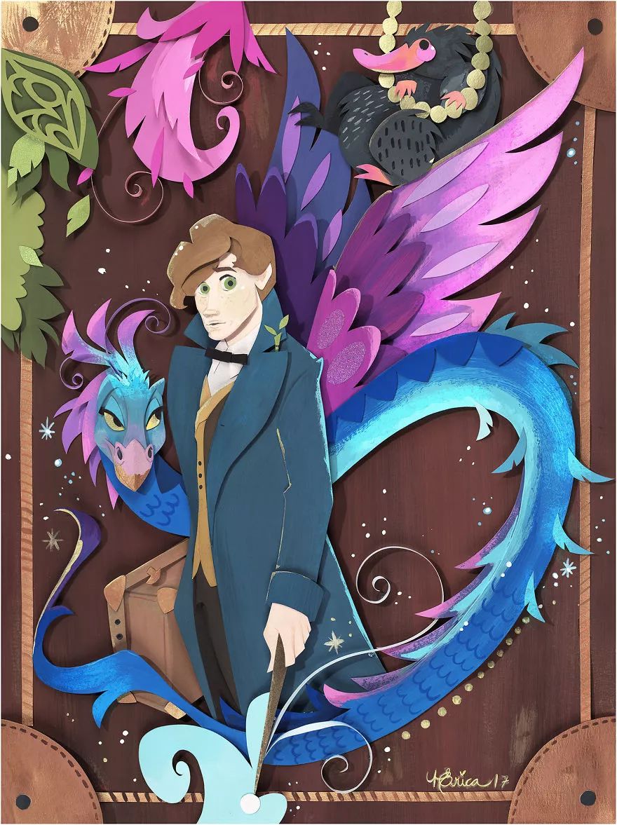 當(dāng)插畫遇上剪紙，她把紙藝玩出了別樣的美!