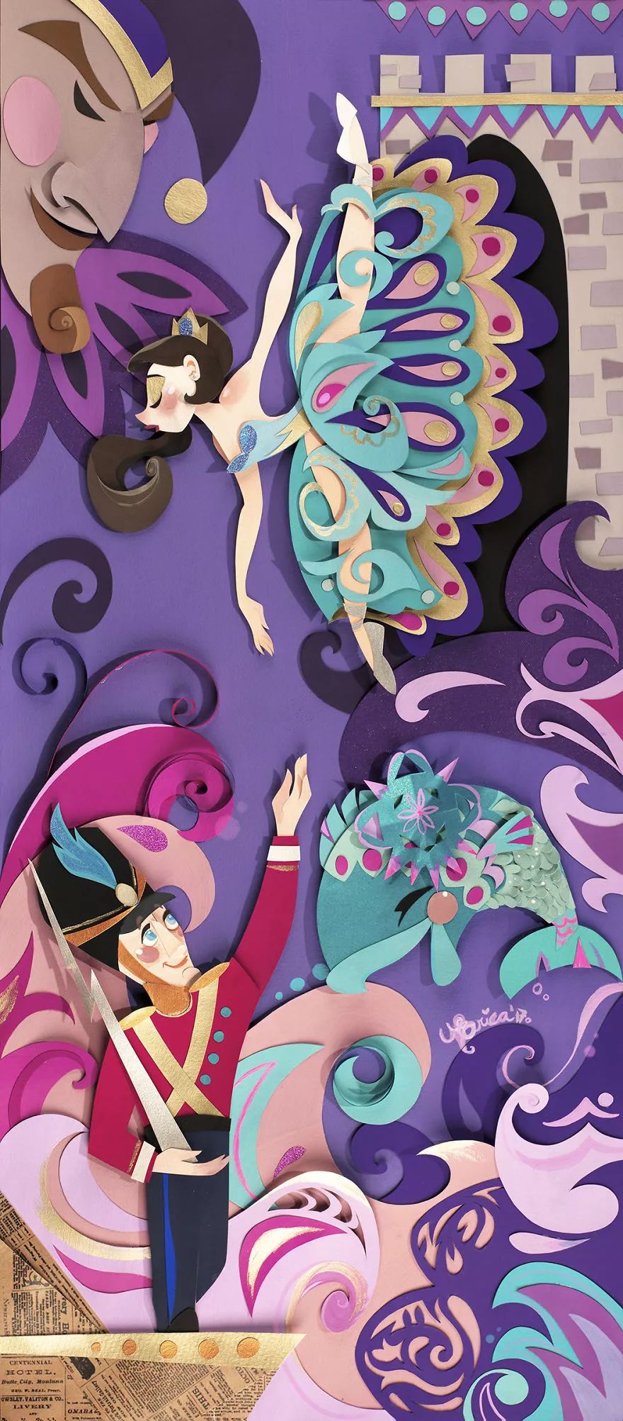 當(dāng)插畫遇上剪紙，她把紙藝玩出了別樣的美!