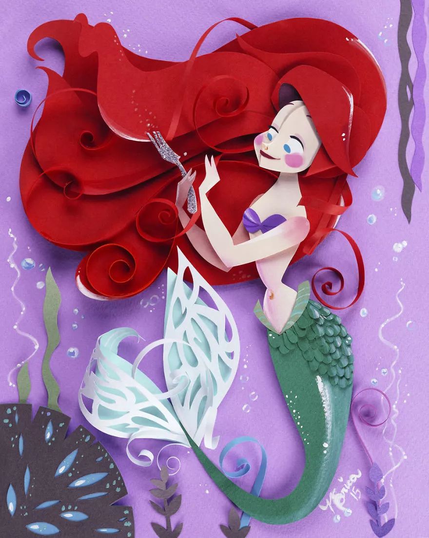 當(dāng)插畫遇上剪紙，她把紙藝玩出了別樣的美!