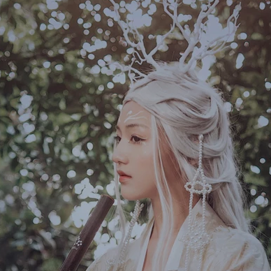 森林精靈文藝女生頭像，唯美古風(fēng)真人頭像