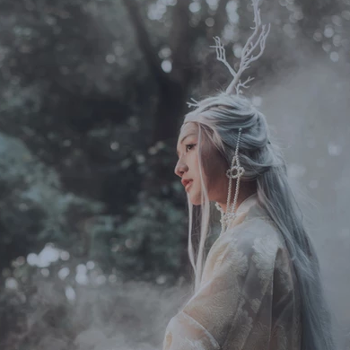 森林精靈文藝女生頭像，唯美古風(fēng)真人頭像