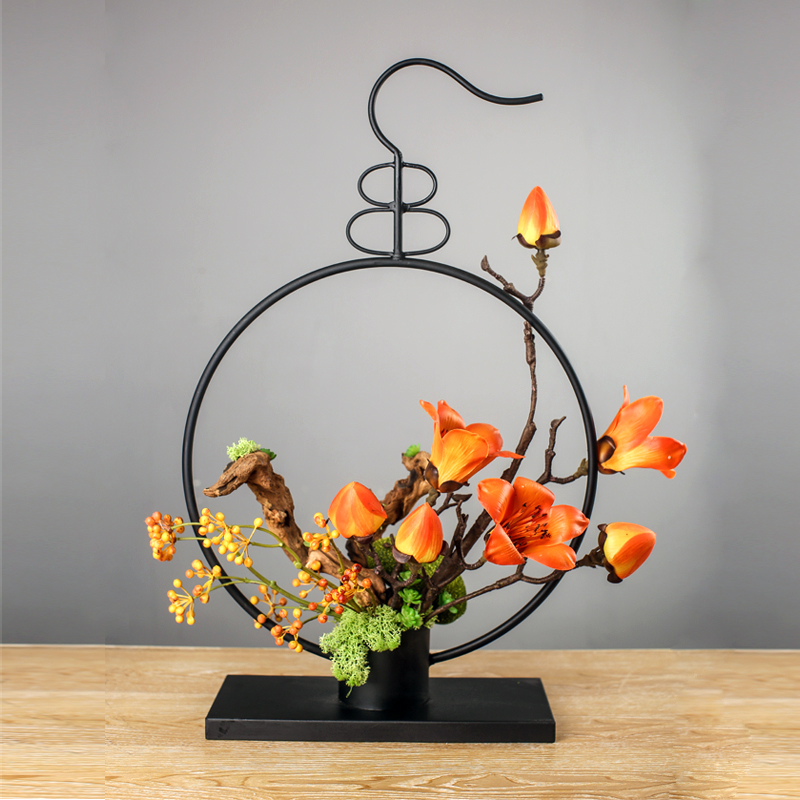 新中式插花藝術(shù):仿真植物花卉擺件