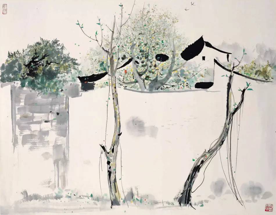 吳冠中的水墨國畫集合，中國藝術(shù)最顯眼的景觀