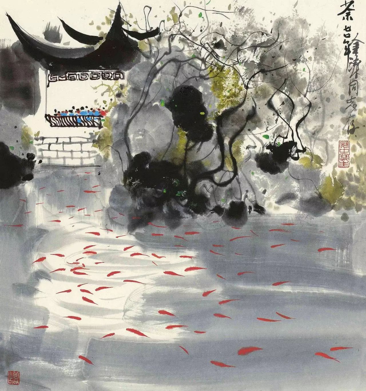 吳冠中的水墨國畫集合，中國藝術(shù)最顯眼的景觀