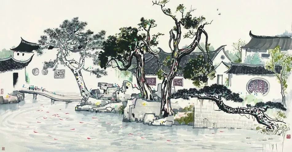 吳冠中的水墨國(guó)畫(huà)集合，中國(guó)藝術(shù)最顯眼的景觀