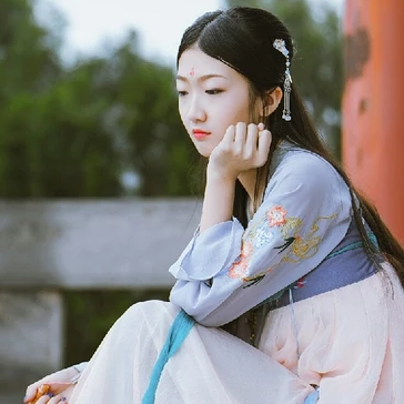 清新帶傘女生頭像，唯美古風(fēng)真人頭像