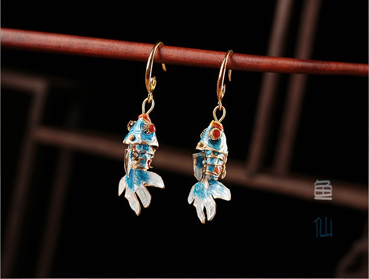 靈動脫俗魚兒耳墜，氣質民族風耳環(huán)首飾