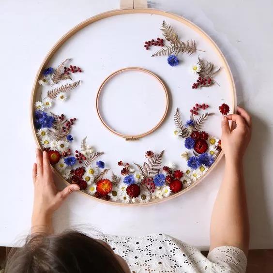 手工刺繡藝術:Olga Prinku 鮮花刺繡