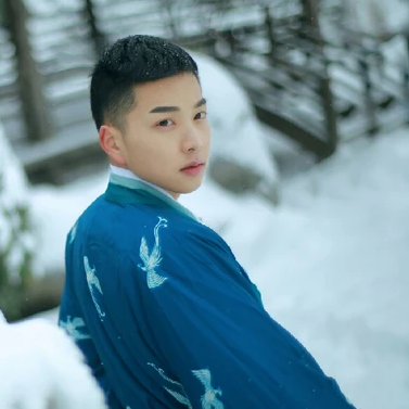 雪地禪意男生頭像，唯美古風(fēng)真人頭像