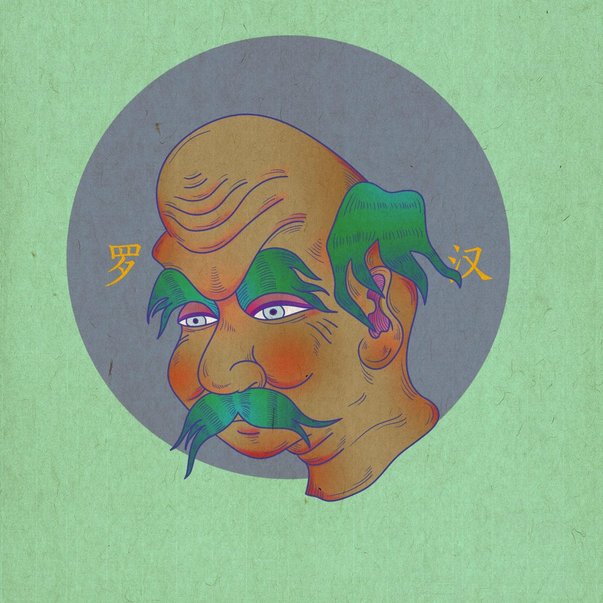 眾生相手繪插畫，風格迥異人物頭像插畫圖片