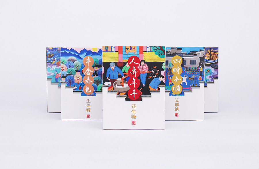 特色民族風(fēng)糖果包裝設(shè)計，古典食品包裝設(shè)計
