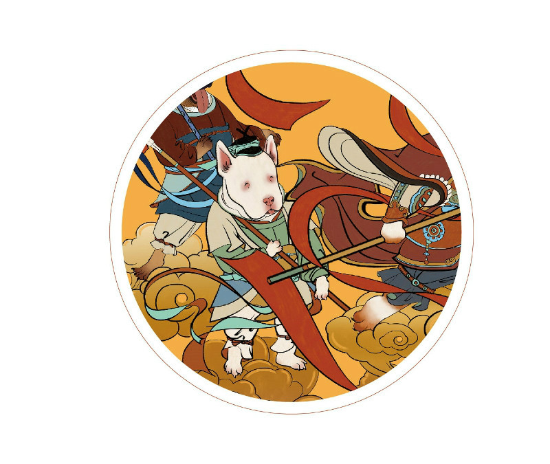 新穎風(fēng)格新年海報(bào)，狗年特色海報(bào)設(shè)計(jì)