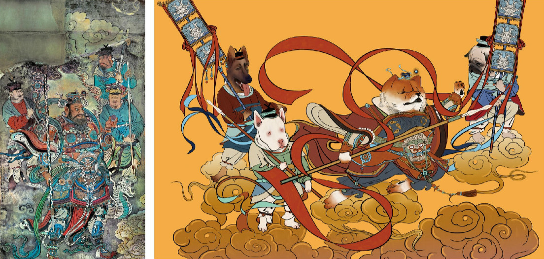 新穎風(fēng)格新年海報(bào)，狗年特色海報(bào)設(shè)計(jì)