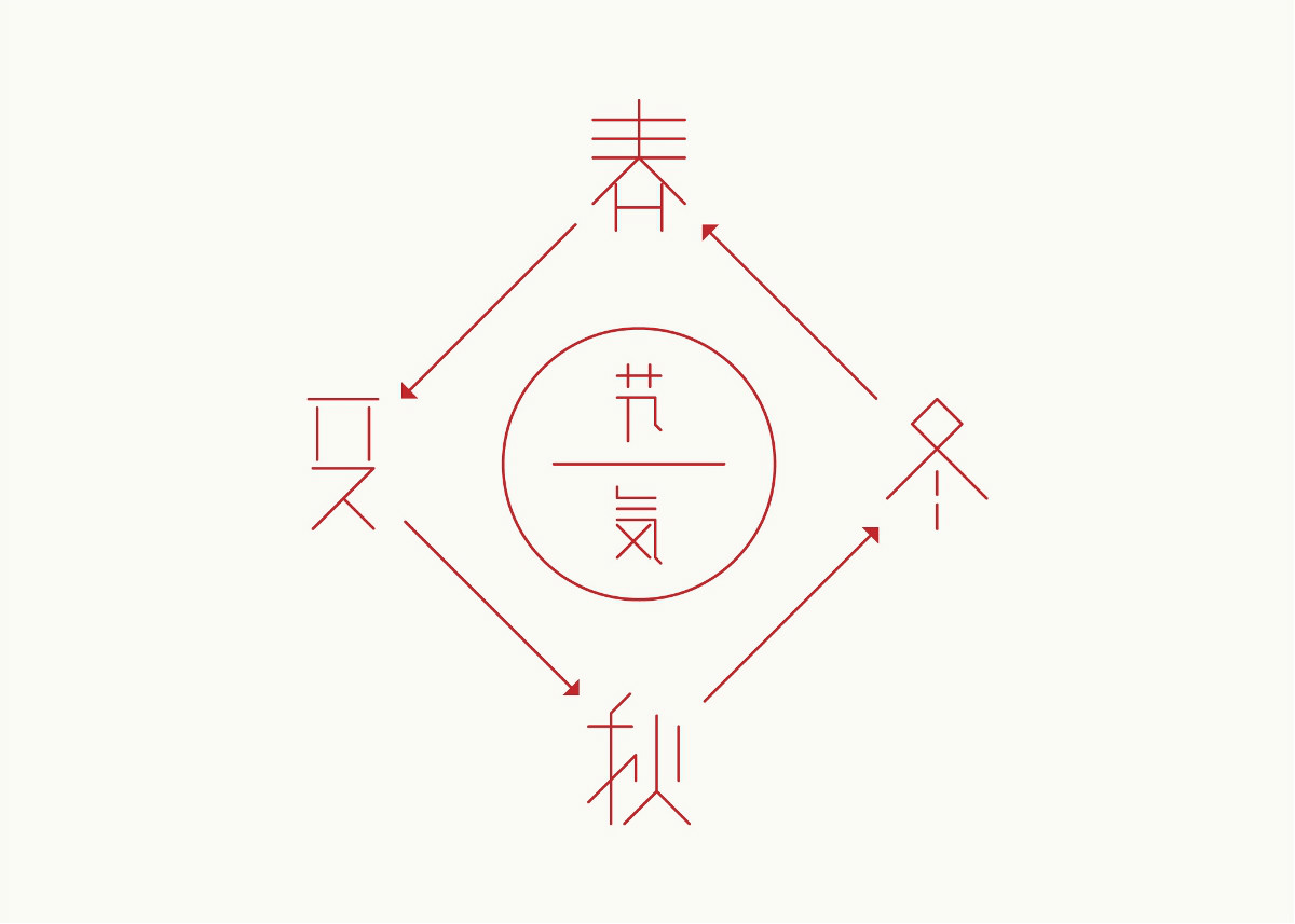 24節(jié)氣字體設(shè)計，簡約黑白藝術(shù)字體設(shè)計