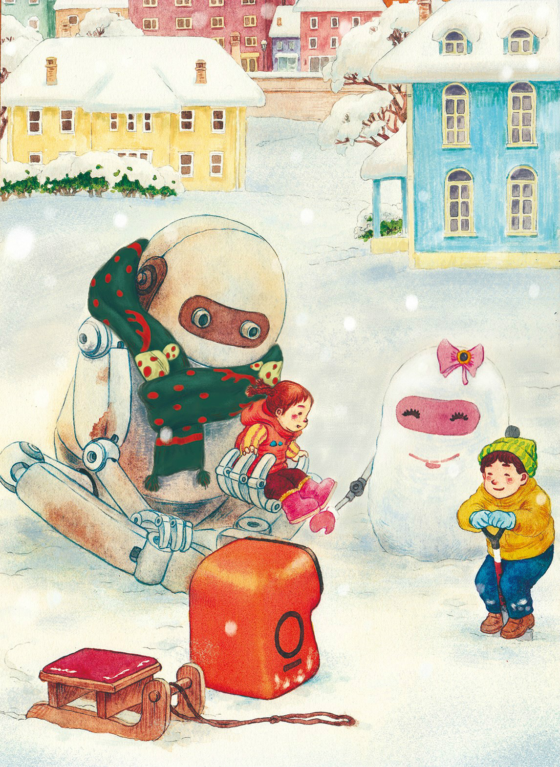 歡樂(lè)多姿的兒童世界，一組水彩兒童手繪插畫(huà)