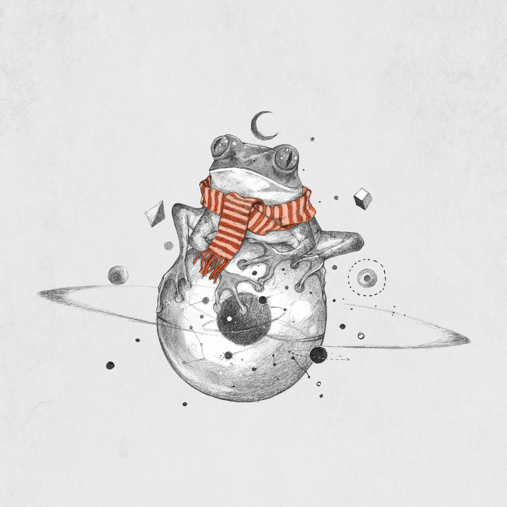 手繪動物插畫設(shè)計，黑白創(chuàng)意插畫圖片