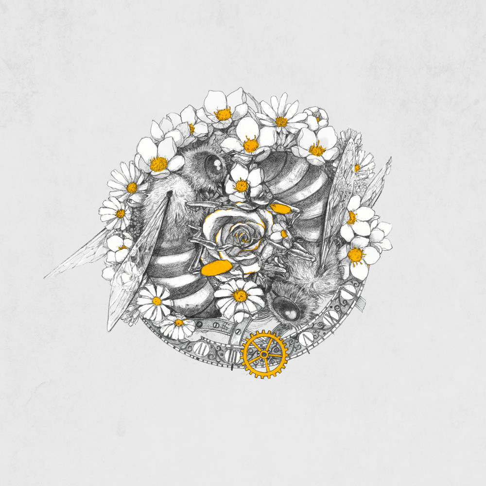 手繪動物插畫設(shè)計，黑白創(chuàng)意插畫圖片