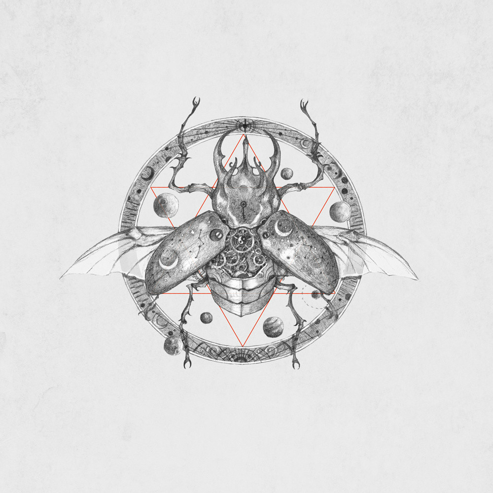 手繪動物插畫設(shè)計，黑白創(chuàng)意插畫圖片