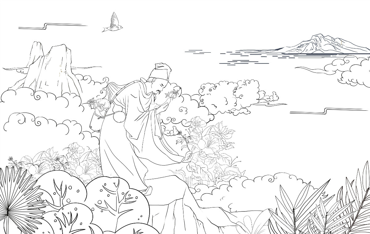 一款家佳樂文學(xué)化妝品宣傳插畫，廣告插畫設(shè)計(jì)