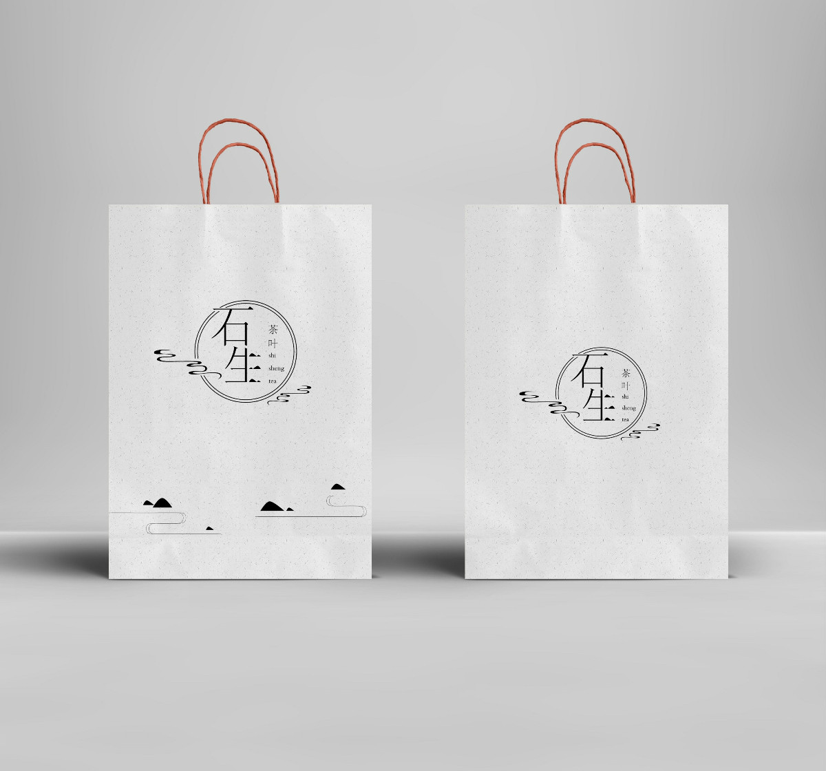 石生茶葉包裝設(shè)計(jì)，簡(jiǎn)約水墨包裝設(shè)計(jì)