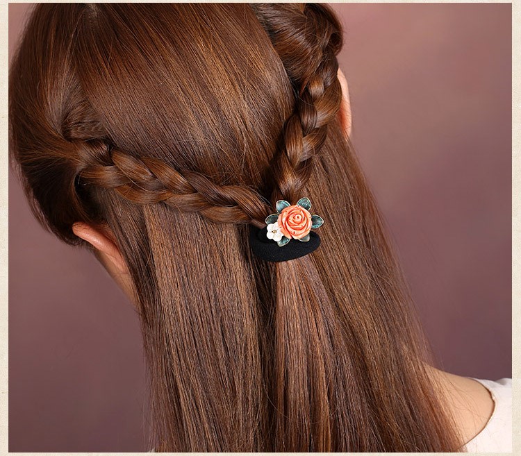 手工發(fā)圈發(fā)飾，簡(jiǎn)約時(shí)尚花朵頭飾