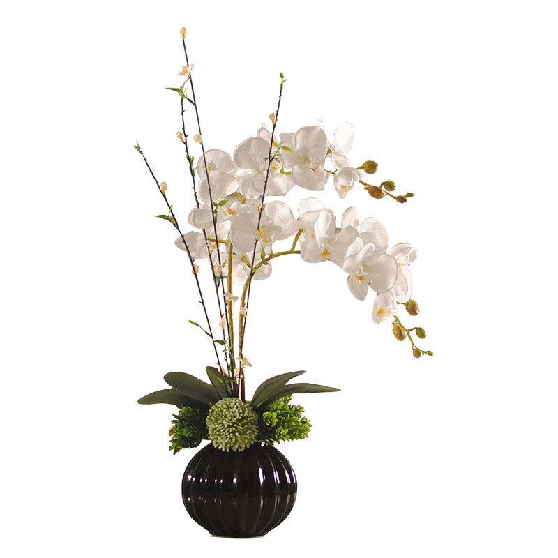 水清新中式蝴蝶蘭花藝，新中式花藝插花