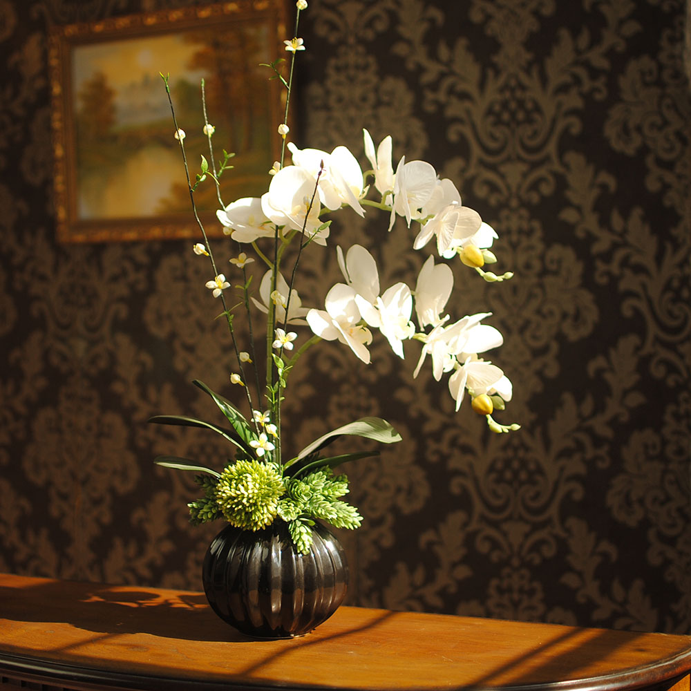 水清新中式蝴蝶蘭花藝，新中式花藝插花