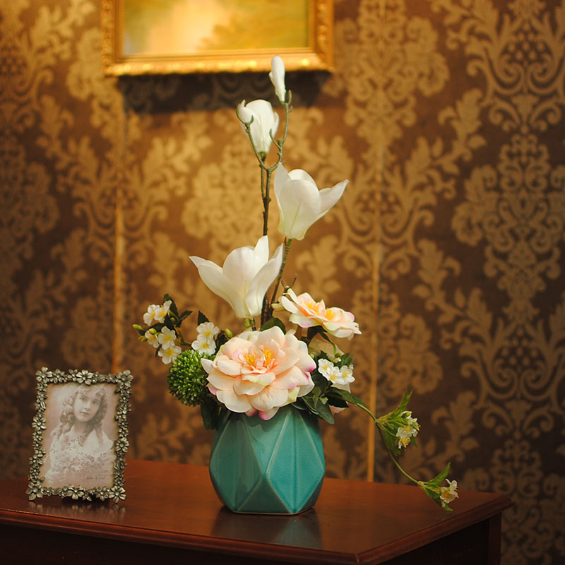 清雅浪漫玉蘭花花藝，浪漫梨花中式插花