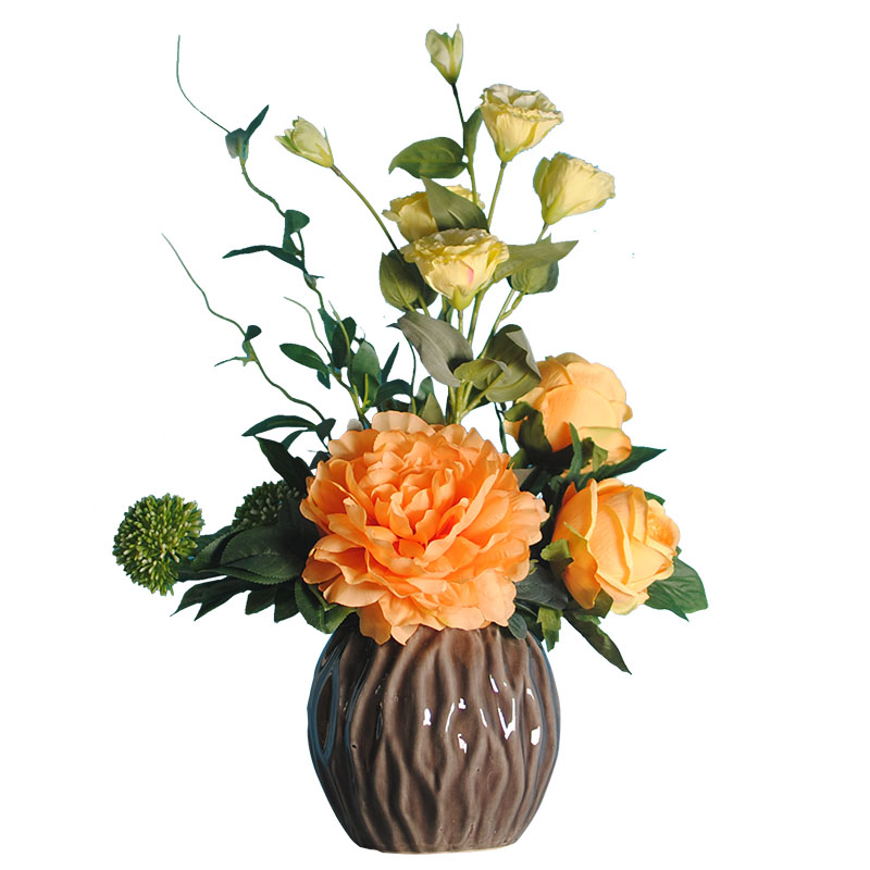 雍容牡丹桔梗插花藝術(shù)，富貴牡丹新中式花藝