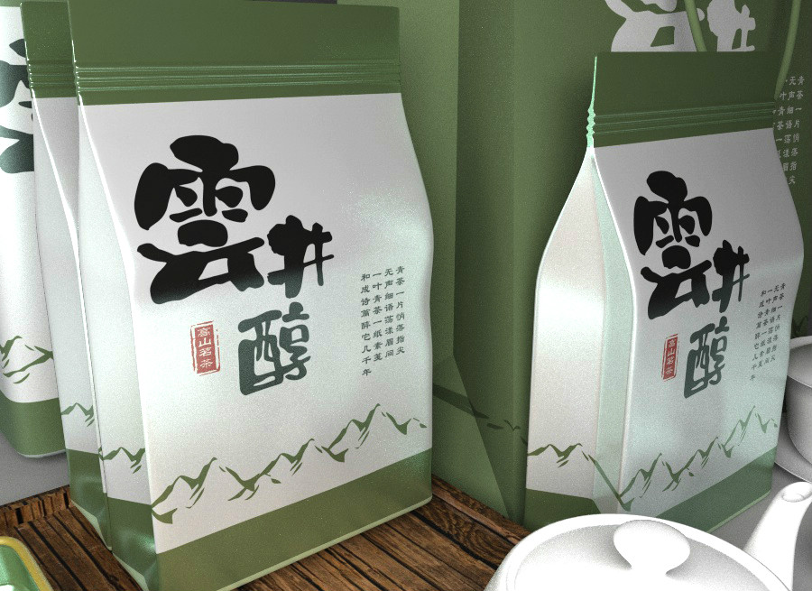 清新古樸茶葉包裝設(shè)計(jì)，簡(jiǎn)潔大氣茶葉包裝設(shè)計(jì)