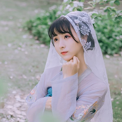 清新可愛瓊花女生頭像，唯美古風真人頭像