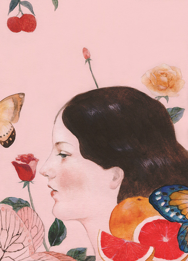 東方韻味女孩·手繪彩鉛插畫(huà)欣賞