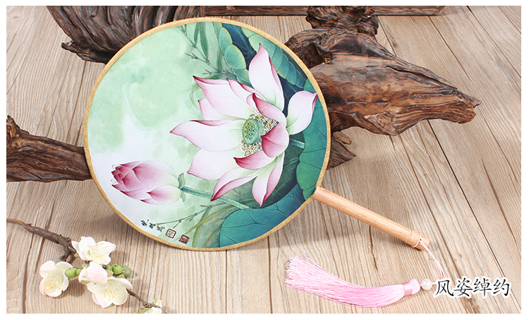 花卉圖案家佳樂文學(xué)團(tuán)扇：16款古典雙面花卉團(tuán)扇