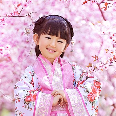 超萌粉色小花仙帶團(tuán)扇女孩頭像，唯美古風(fēng)真人