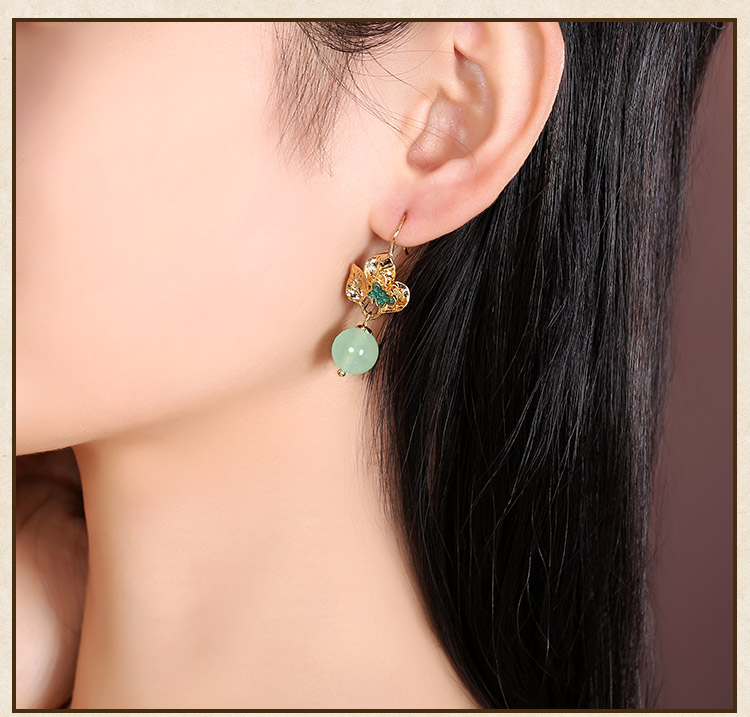 輕靈飄逸耳環(huán)，淡雅清新耳環(huán)首飾