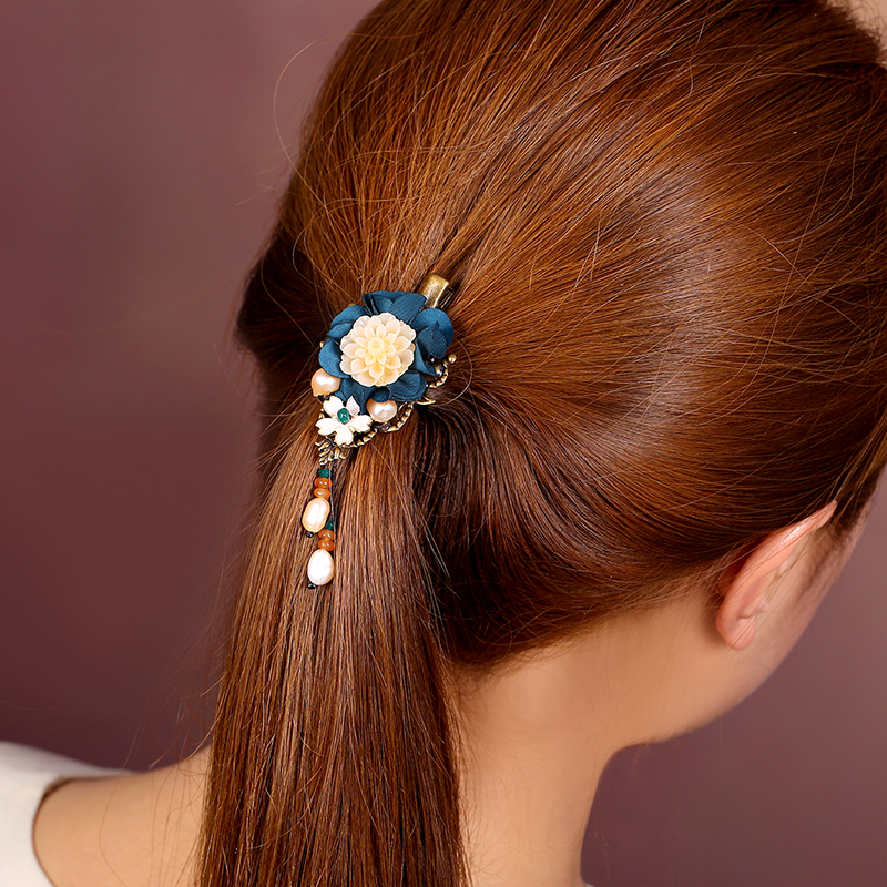 優(yōu)雅大氣發(fā)夾，唯美古風(fēng)花朵發(fā)夾頭飾