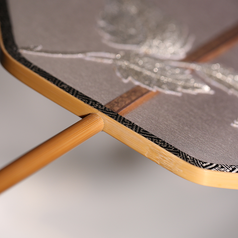 古典白色雪花團扇，家佳樂文學繡花宮扇扇子