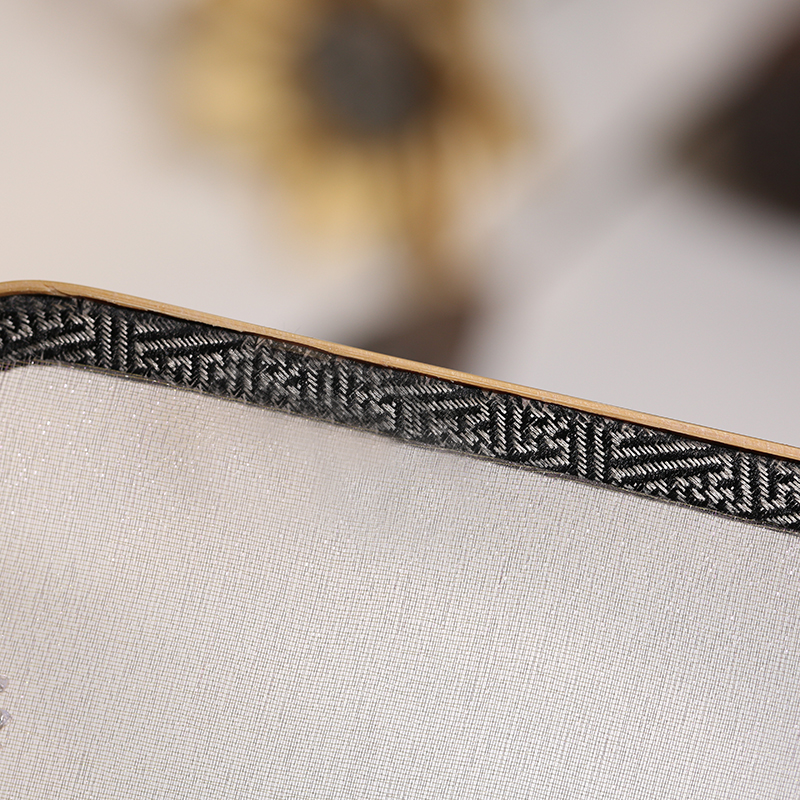 古典白色雪花團扇，家佳樂文學繡花宮扇扇子