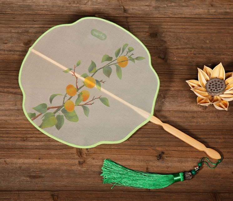 六款花式形狀團(tuán)扇，家佳樂文學(xué)雙面古典扇子