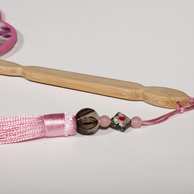 唯美粉色小清新團(tuán)扇，花信復(fù)古古典扇子