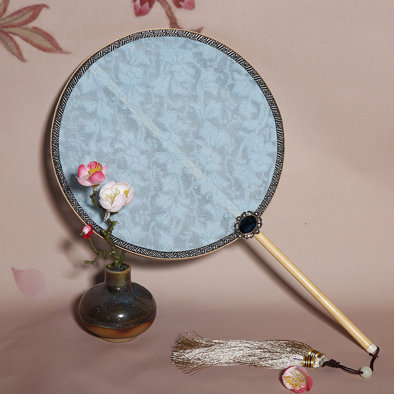 復古羅布宮廷團扇，簡約彩色古典扇子