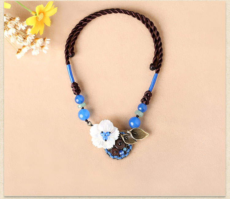 復(fù)古花朵鎖骨鏈，小清新古風(fēng)項鏈