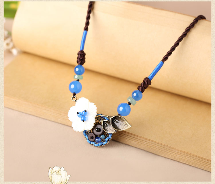 復(fù)古花朵鎖骨鏈，小清新古風(fēng)項鏈