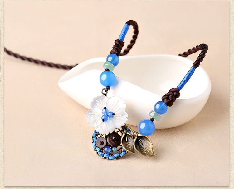 復(fù)古花朵鎖骨鏈，小清新古風(fēng)項鏈
