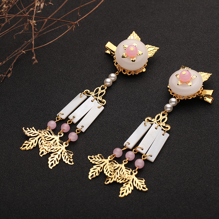 漢服古風配飾步搖，流蘇發(fā)夾彼岸花頭飾